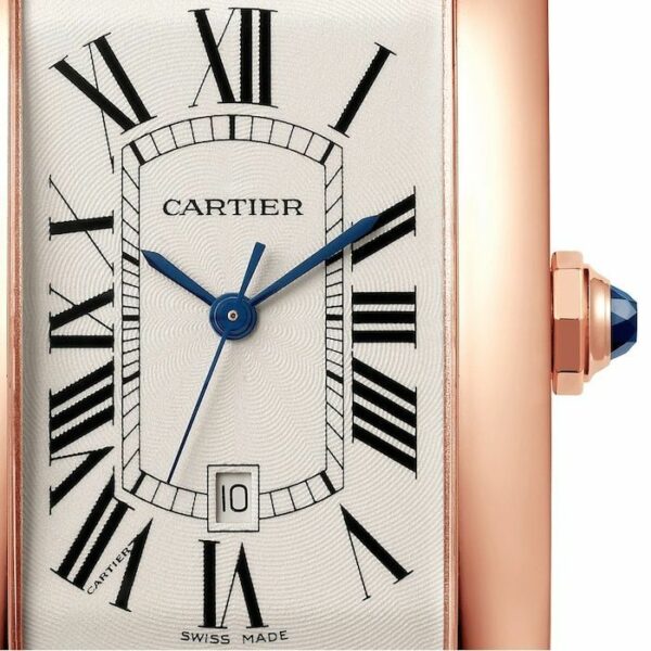 Cartier Tank Americaine watch, medium model, mechanical movement with automatic winding. Rose gold WGTA0047 - Image 2