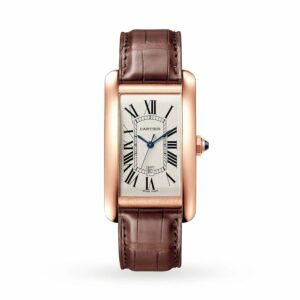 Cartier Tank Americaine watch, medium model, mechanical movement with automatic winding. Rose gold WGTA0047