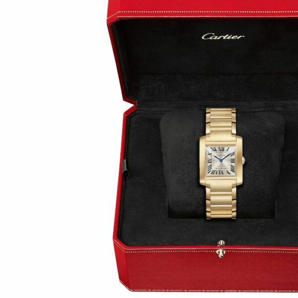 Cartier Tank Franaise Watch Medium Model, Quartz Movement, Yellow Gold WGTA0113 - Image 3