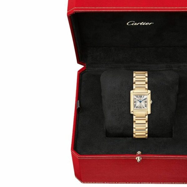 Cartier Tank Franaise Watch Small Model, Quartz Movement, Yellow Gold WGTA0114 - Image 3