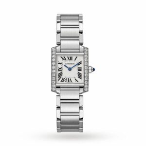 Cartier Tank Frankaise Watch Small Model, Quartz Movement, Steel, Diamonds W4TA0008