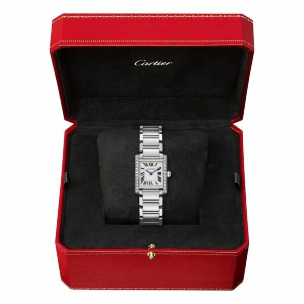 Cartier Tank Frankaise Watch Small Model, Quartz Movement, Steel, Diamonds W4TA0008 - Image 3