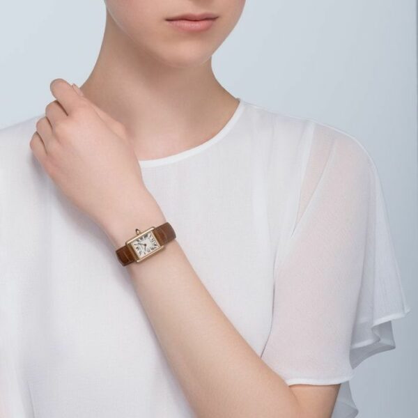 Cartier Tank Louis Cartier Watch Small Model, Quartz Movement, Yellow Gold, Leather W1529856 - Image 2