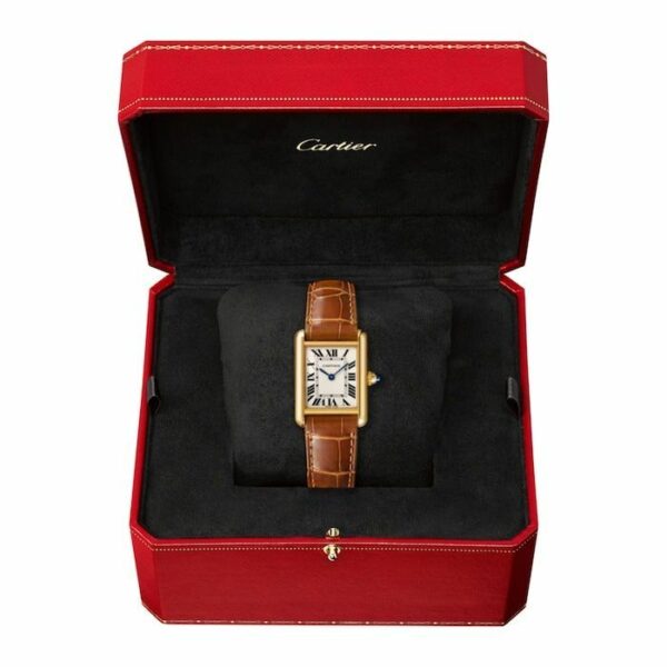 Cartier Tank Louis Cartier Watch Small Model, Quartz Movement, Yellow Gold, Leather W1529856 - Image 3