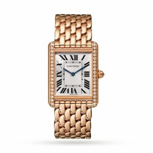 Cartier Tank Louis, Large Model, Hand Wound, Rose Gold, Diamonds WJTA0021 Watch