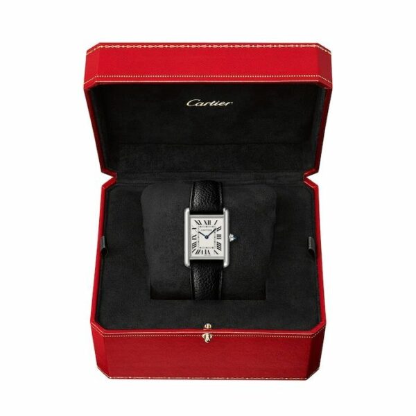 Cartier Tank Must, Large model, quartz movement, steel, leather WSTA0041 Watch - Image 2