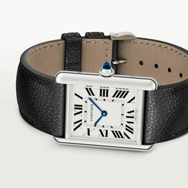 Cartier Tank Must, Large model, quartz movement, steel, leather WSTA0041 Watch - Image 5