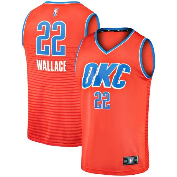 Cason Wallace Oklahoma City Thunder Fanatics Fast Break Replica Player Jersey - Statement Edition - Orange - Image 2