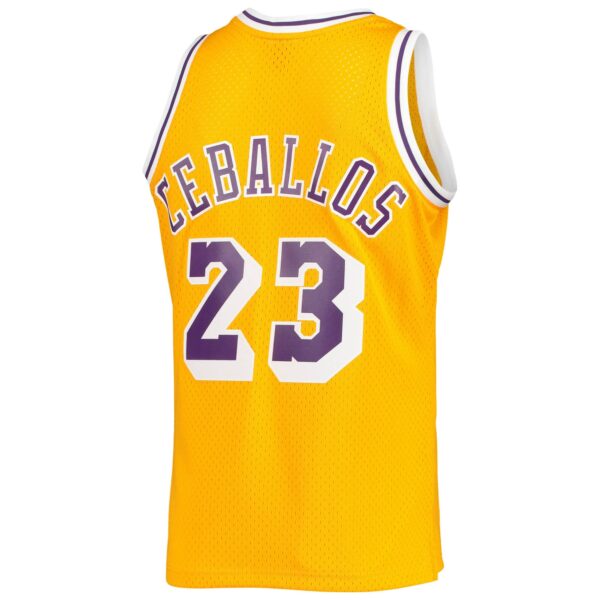 Cedric Ceballos Los Angeles Lakers Mitchell & Ness 1994/95 Hardwood Classics Swingman Jersey - Gold - Image 4