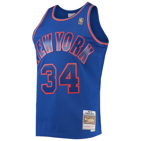 Charles Oakley New York Knicks Mitchell & Ness 1996/97 Hardwood Classics Swingman Jersey - Blue - Image 3