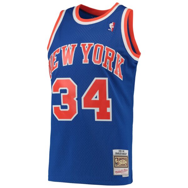 Charles Oakley New York Knicks Mitchell & Ness Hardwood Classics Swingman Jersey - Blue - Image 3