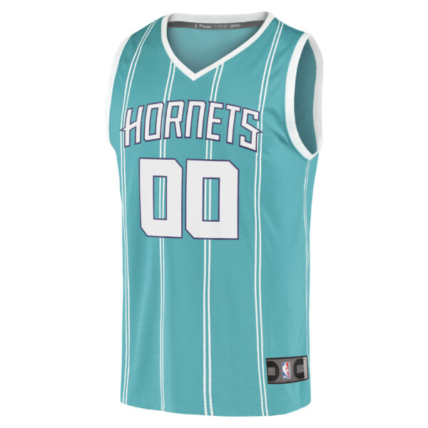 Charlotte Hornets Fanatics Youth 2020 Fast Break Replica Custom Jersey - Icon Edition - Teal - Image 3