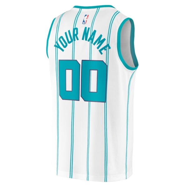 Charlotte Hornets Fanatics Youth Fast Break Replica Custom Jersey - Association Edition - White - Image 4