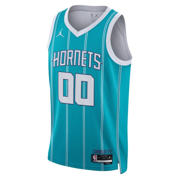Charlotte Hornets Jordan Brand Unisex Swingman Custom Jersey Teal - Icon Edition - Image 3
