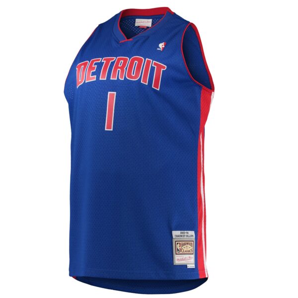 Chauncey Billups Detroit Pistons Mitchell & Ness 2003/04 Big & Tall Hardwood Classics Swingman Jersey - Blue - Image 3