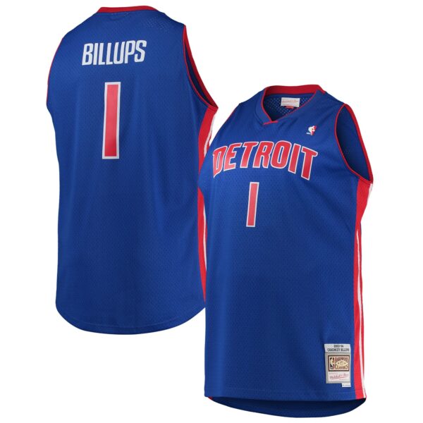 Chauncey Billups Detroit Pistons Mitchell & Ness 2003/04 Big & Tall Hardwood Classics Swingman Jersey - Blue - Image 2