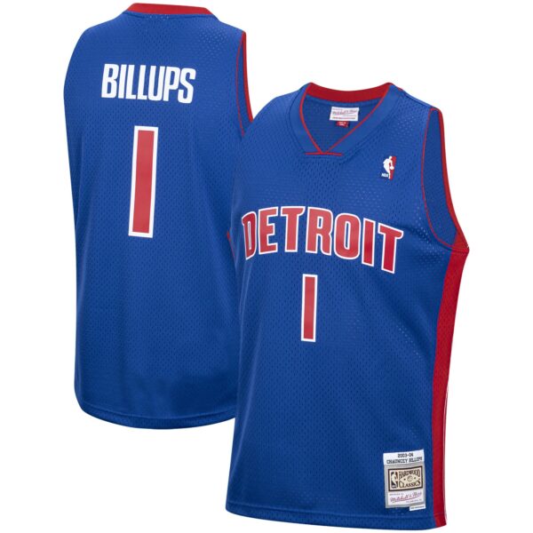 Chauncey Billups Detroit Pistons Mitchell & Ness 2003/04 Hardwood Classics Swingman Jersey - Royal - Image 2