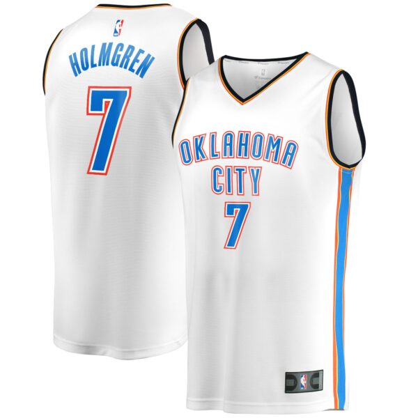Chet Holmgren Oklahoma City Thunder Fanatics Fast Break Player Jersey - Association Edition - White - Image 2