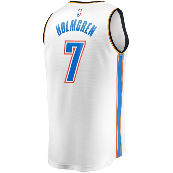 Chet Holmgren Oklahoma City Thunder Fanatics Fast Break Player Jersey - Association Edition - White - Image 4