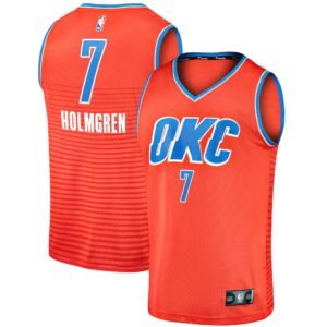 Chet Holmgren Oklahoma City Thunder Fanatics Fast Break Replica Player Jersey - Statement Edition - Orange