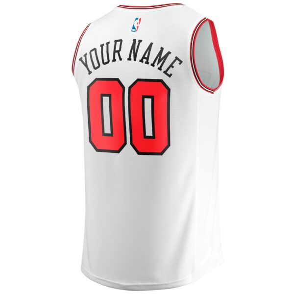 Chicago Bulls Fanatics Youth Fast Break Replica Custom Jersey - Association Edition - White - Image 4