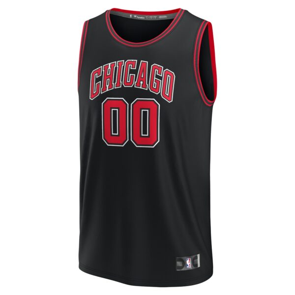 Chicago Bulls Fanatics Youth Fast Break Replica Custom Jersey - Statement Edition - Black - Image 3