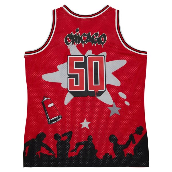 Chicago Bulls Mitchell & Ness x Tats Cru Hardwood Classics Fashion Jersey - Red - Image 4