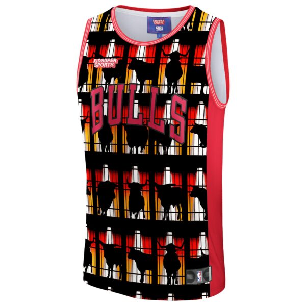 Chicago Bulls NBA & KidSuper Studios by Fanatics Unisex Hometown Jersey - Red - Image 3