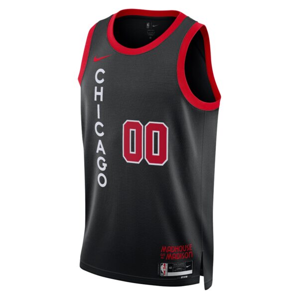 Chicago Bulls Nike Unisex 2023/24 Custom Swingman Jersey - Black - City Edition - Image 3