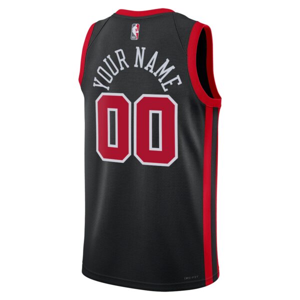 Chicago Bulls Nike Unisex 2023/24 Custom Swingman Jersey - Black - City Edition - Image 4