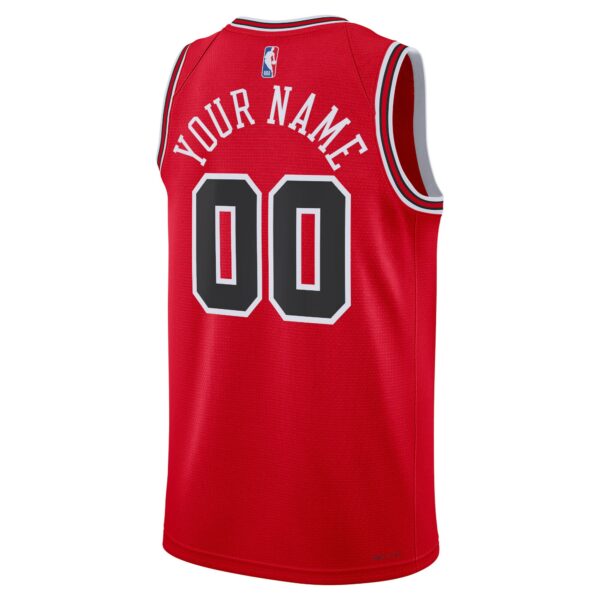 Chicago Bulls Nike Unisex Swingman Custom Jersey Red - Icon Edition - Image 4