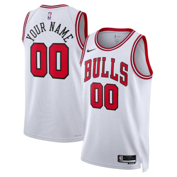 Chicago Bulls Nike Unisex Swingman Custom Jersey White - Association Edition - Image 2