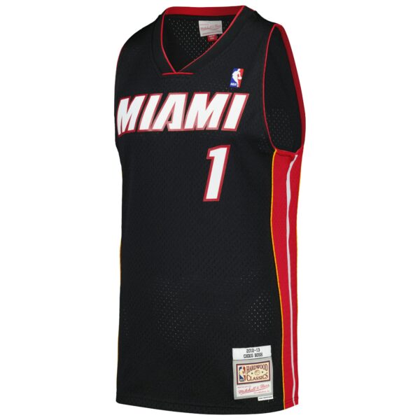 Chris Bosh Miami Heat Mitchell & Ness  2012/13 Hardwood Classics Swingman Jersey - Black - Image 3