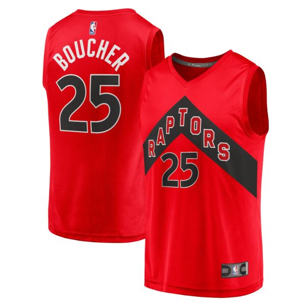 Chris Boucher Toronto Raptors Fanatics Youth Fast Break Replica Jersey - Icon Edition - Red - Image 2