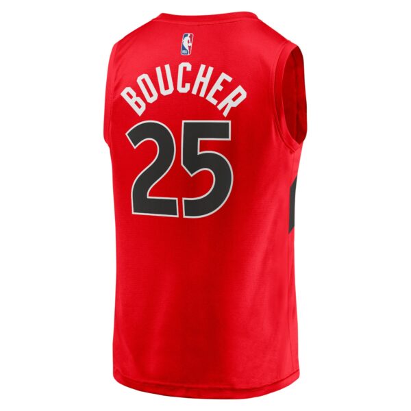 Chris Boucher Toronto Raptors Fanatics Youth Fast Break Replica Jersey - Icon Edition - Red - Image 4