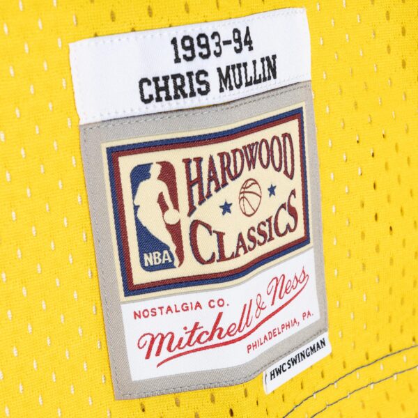 Chris Mullin Golden State Warriors Mitchell & Ness Hardwood Classics 1993/94 Split Swingman Jersey - Royal/Gold - Image 5