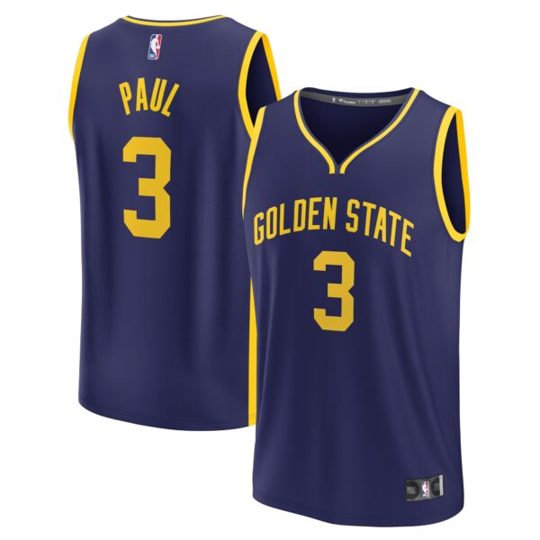 Chris Paul Golden State Warriors Fanatics Youth Fast Break Player Jersey - Statement Edition - Navy - Image 2