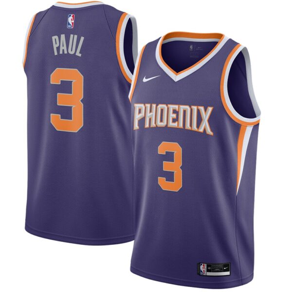Chris Paul Phoenix Suns Nike 2020/21 Swingman Jersey Purple - Icon Edition - Image 2