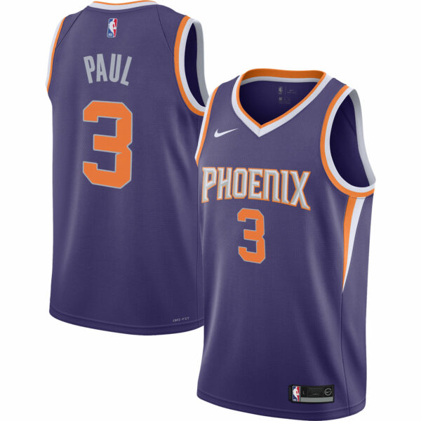Chris Paul Phoenix Suns Nike Youth Swingman Jersey - Icon Edition - Purple - Image 2