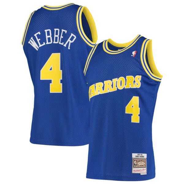 Chris Webber Golden State Warriors Mitchell & Ness 1993/94 Hardwood Classics Swingman Jersey - Royal - Image 2