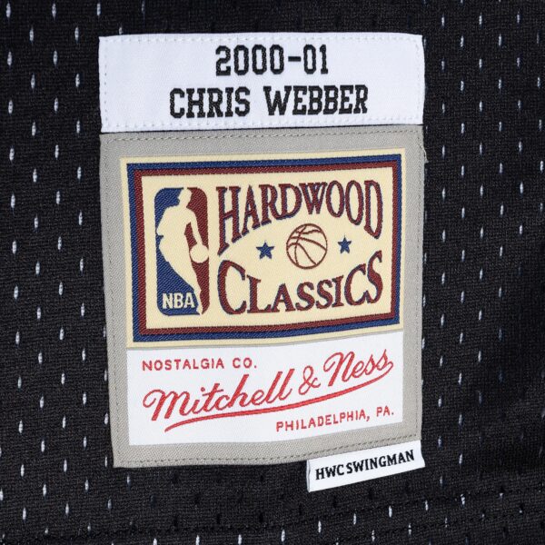 Chris Webber Sacramento Kings Mitchell & Ness Hardwood Classics 2000/01 Split Swingman Jersey - Purple/Black - Image 5