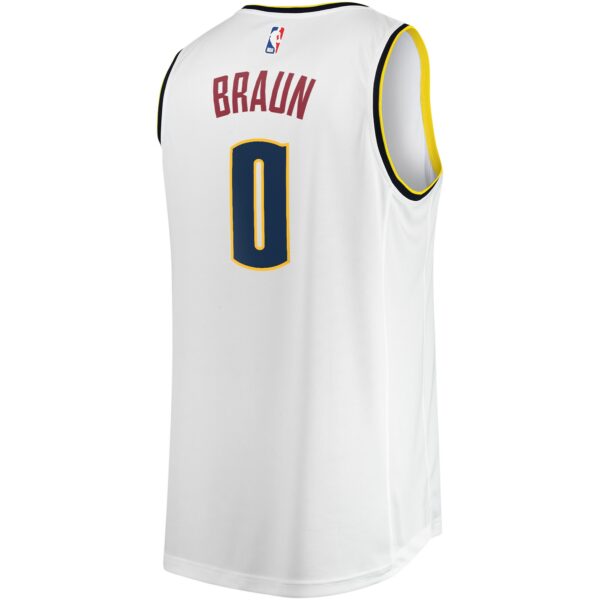 Christian Braun Denver Nuggets Fanatics Youth Fast Break Player Jersey - Association Edition - White - Image 4