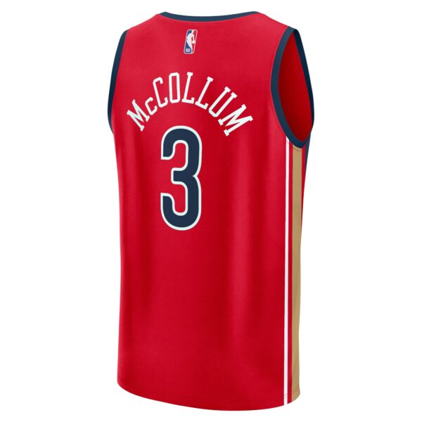 CJ McCollum New Orleans Pelicans Fanatics Fast Break Replica Jersey - Statement Edition - Red - Image 4
