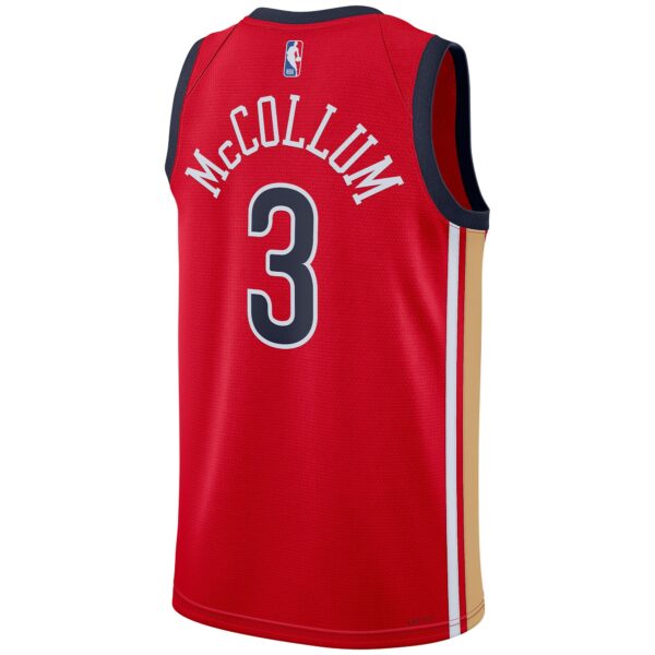 CJ McCollum New Orleans Pelicans Jordan Brand Unisex Swingman Jersey - Statement Edition - Red - Image 4