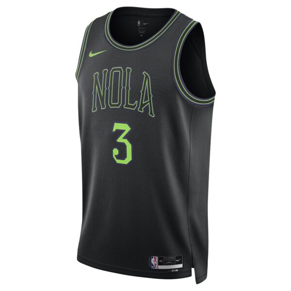 CJ McCollum New Orleans Pelicans Nike Unisex 2023/24 Swingman Jersey - Black - City Edition - Image 3
