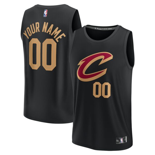 Cleveland Cavaliers Fanatics Fast Break Custom Jersey - Black - Statement Edition - Image 2