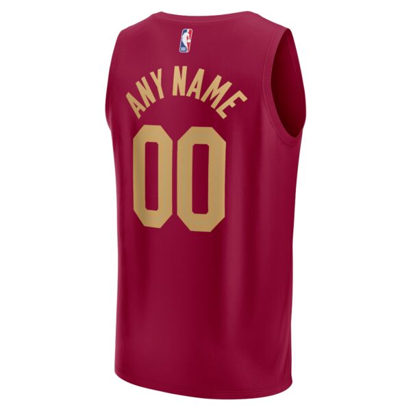 Cleveland Cavaliers Fanatics Youth Fast Break Custom Jersey - Maroon - Icon Edition - Image 4