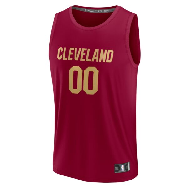 Cleveland Cavaliers Fanatics Youth Fast Break Custom Jersey - Maroon - Icon Edition - Image 3