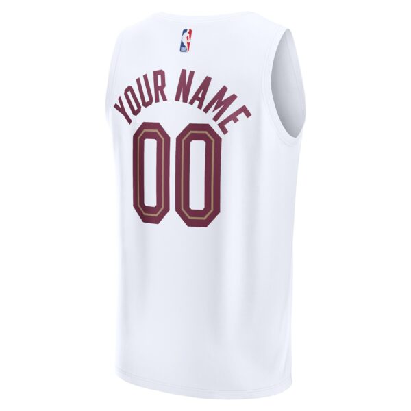 Cleveland Cavaliers Fanatics Youth Fast Break Replica Custom Jersey - Association Edition - White - Image 4