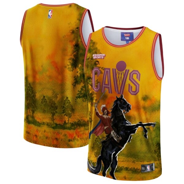 Cleveland Cavaliers NBA & KidSuper Studios by Fanatics Unisex Hometown Jersey - Gold - Image 2